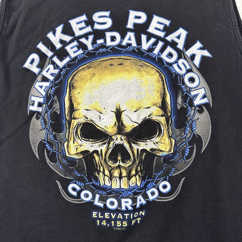 Harley-Davidson Men's 3XL Tank Top Pikes Peak Colorado Black Skull